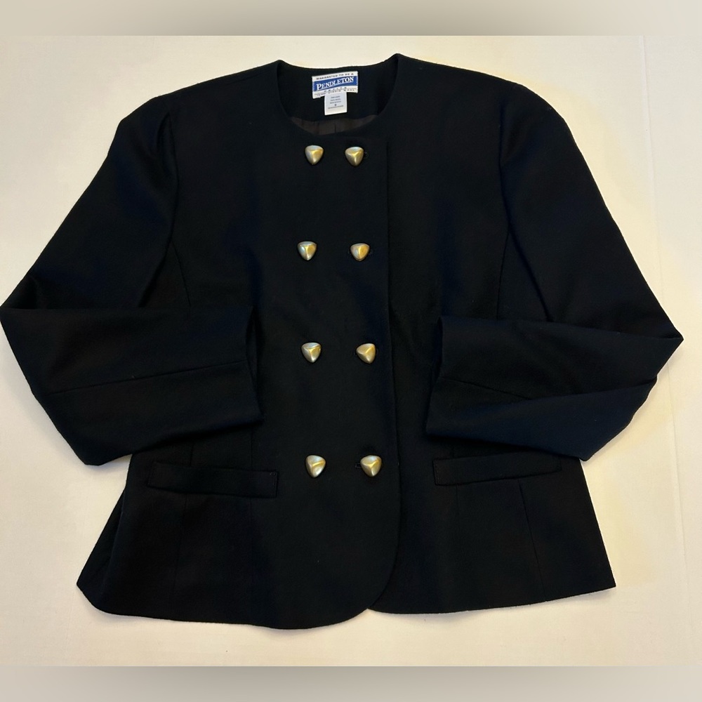 Pendleton Black Double-Breasted Blazer - image 1